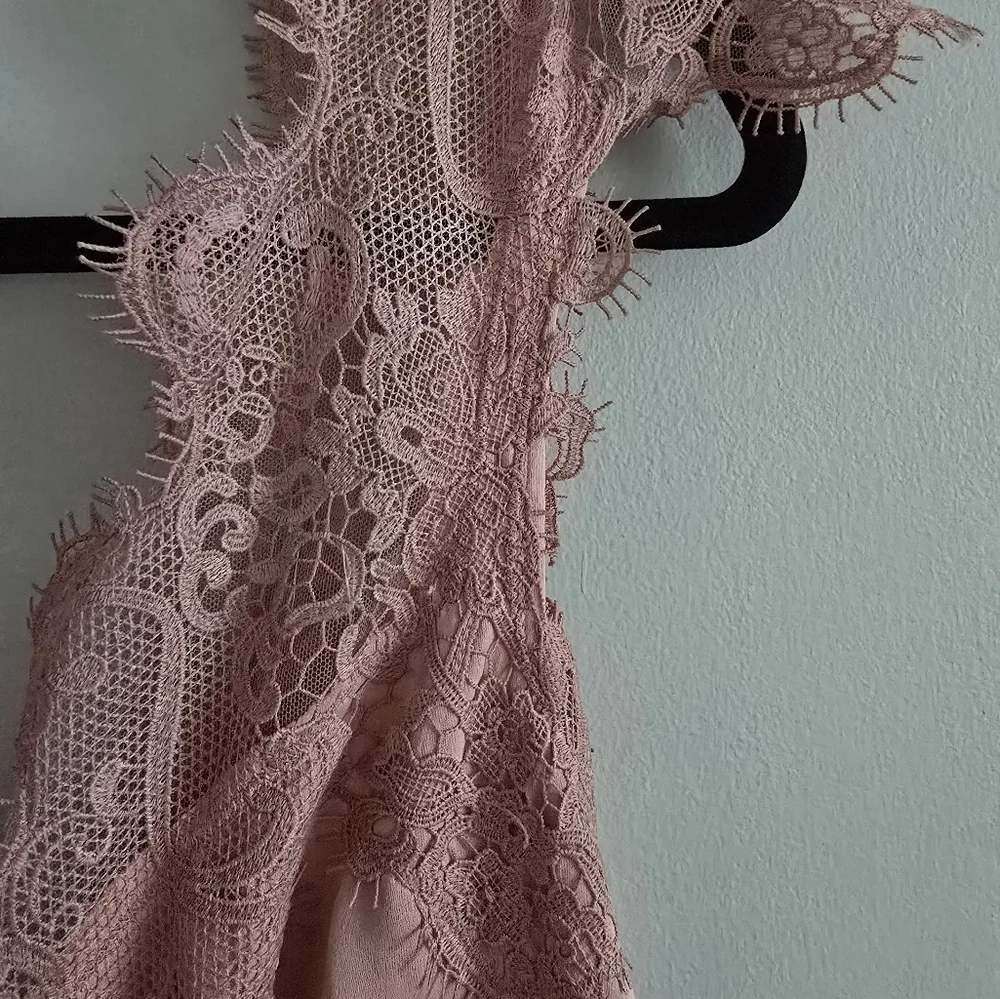 Anthropologie BHLDN Evelyn Lace V-neck High-low Midi Dress Medium - Picture 10 of 16